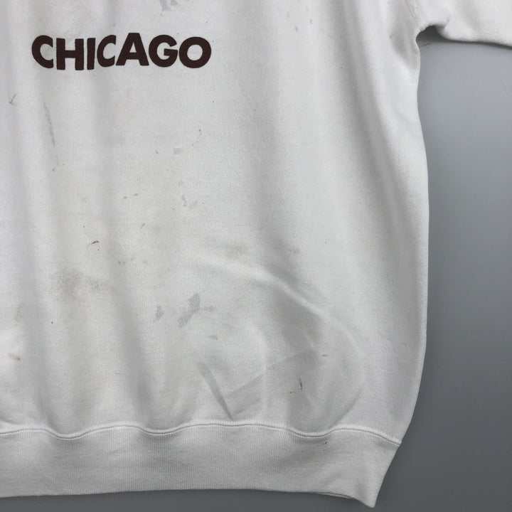 Vintage 1980'S Hanes Hard Rock Cafe Advertising Sweatshirt, Made in USA, Men's XL cotton white type Vintage Second Hand