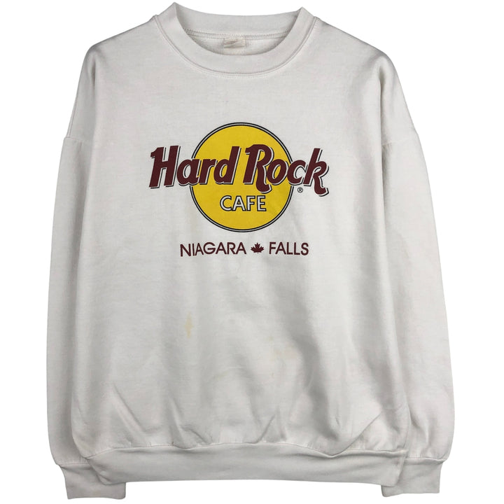 Vintage 1990'S Hard Rock Cafe Advertising Sweatshirt, Made in Canada, Men's Size L polyester white type Vintage Second Hand