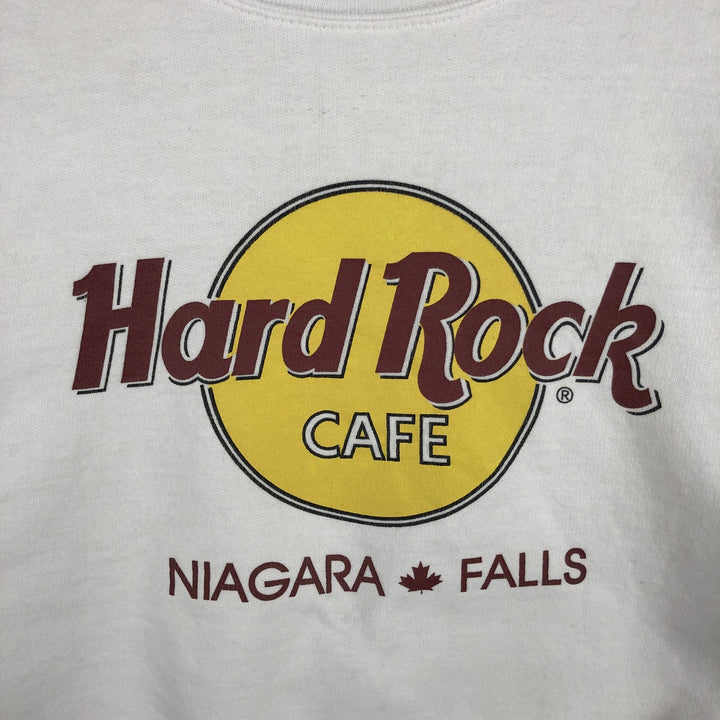 Vintage 1990'S Hard Rock Cafe Advertising Sweatshirt, Made in Canada, Men's Size L polyester white type Vintage Second Hand
