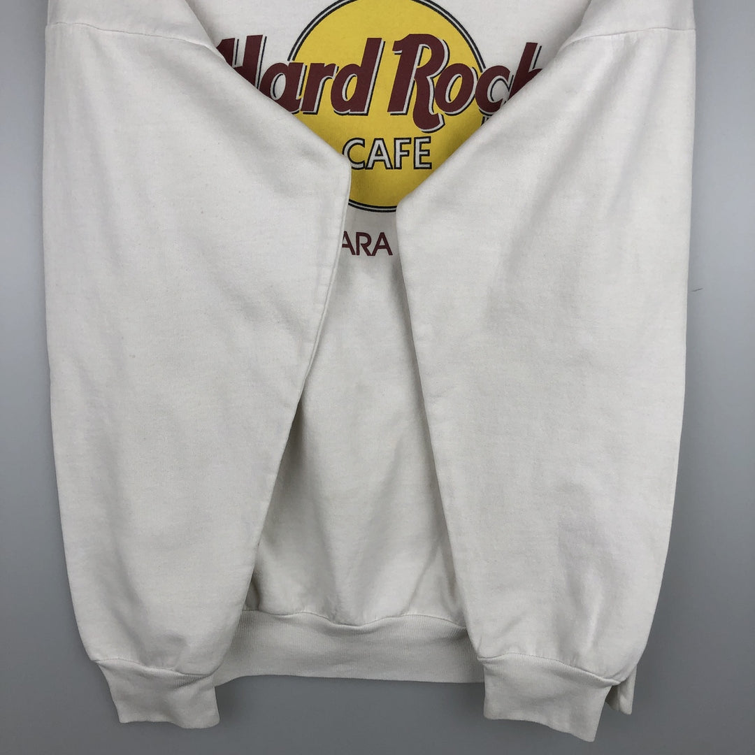 Vintage 1990'S Hard Rock Cafe Advertising Sweatshirt, Made in Canada, Men's Size L polyester white type Vintage Second Hand