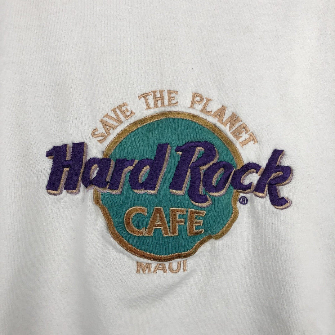 90'S Hard Rock Cafe Advertising Sweatshirt, Made in USA, Men's XL, Vintage cotton white type Vintage Second Hand