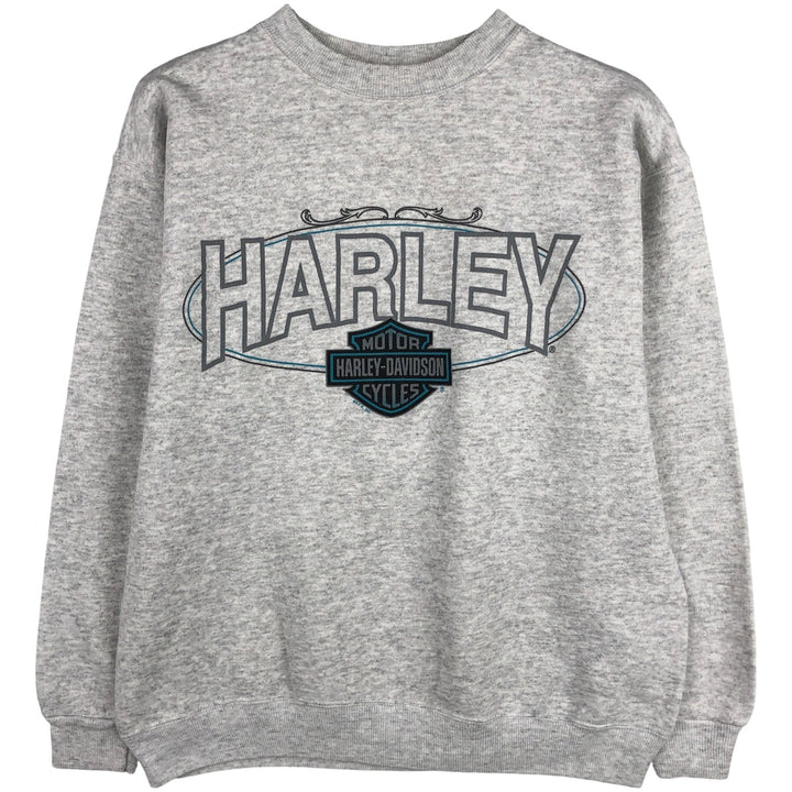 Vintage 90s-00'S Hanes Harley-Davidson Advertising Sweatshirt, Men's Size Medium cotton gray type Vintage Second Hand