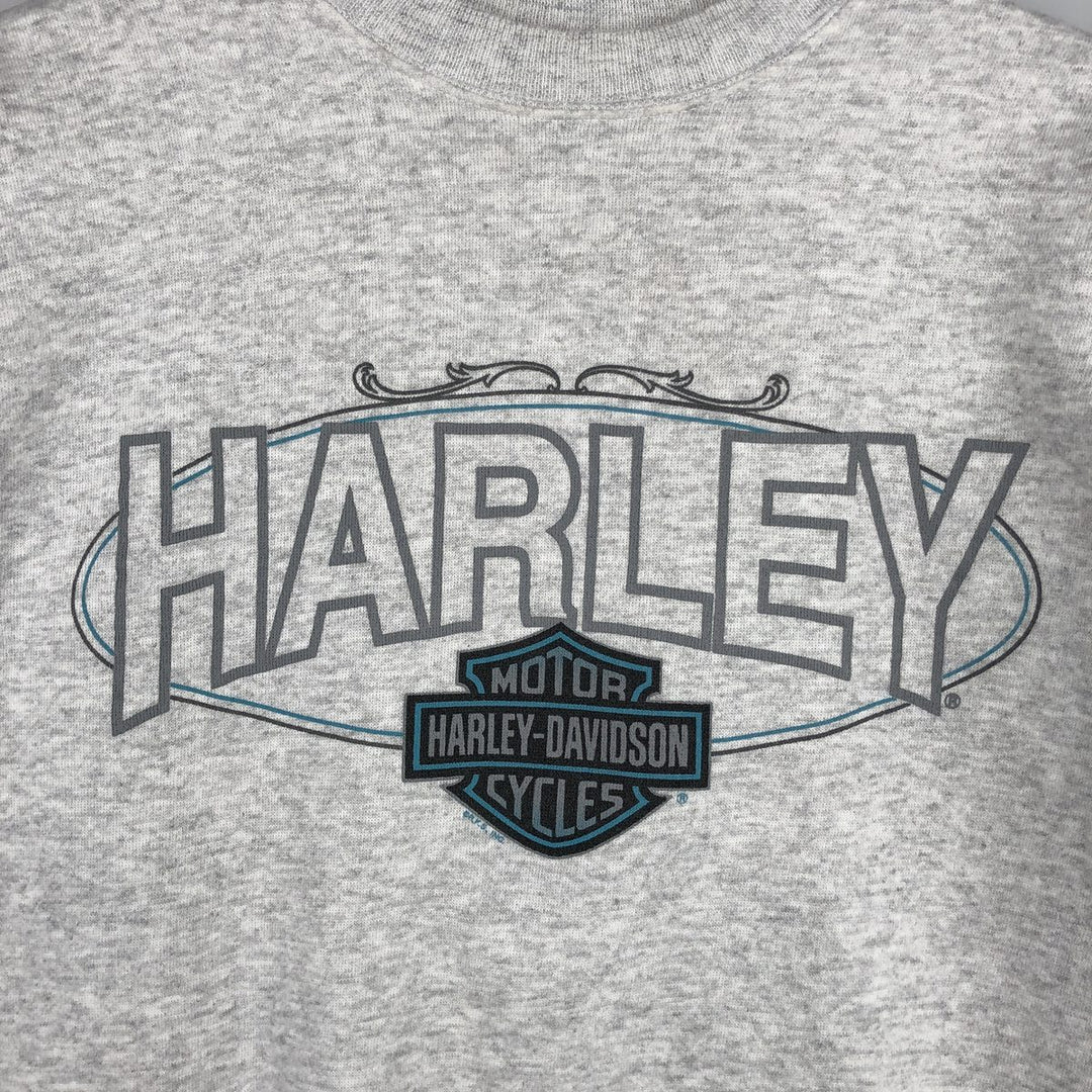 Vintage 90s-00'S Hanes Harley-Davidson Advertising Sweatshirt, Men's Size Medium cotton gray type Vintage Second Hand