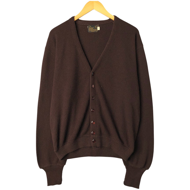 Vintage 70s-80'S JCPenney acrylic knit cardigan, men's size XL Oron Acrylic brown type Vintage Second Hand