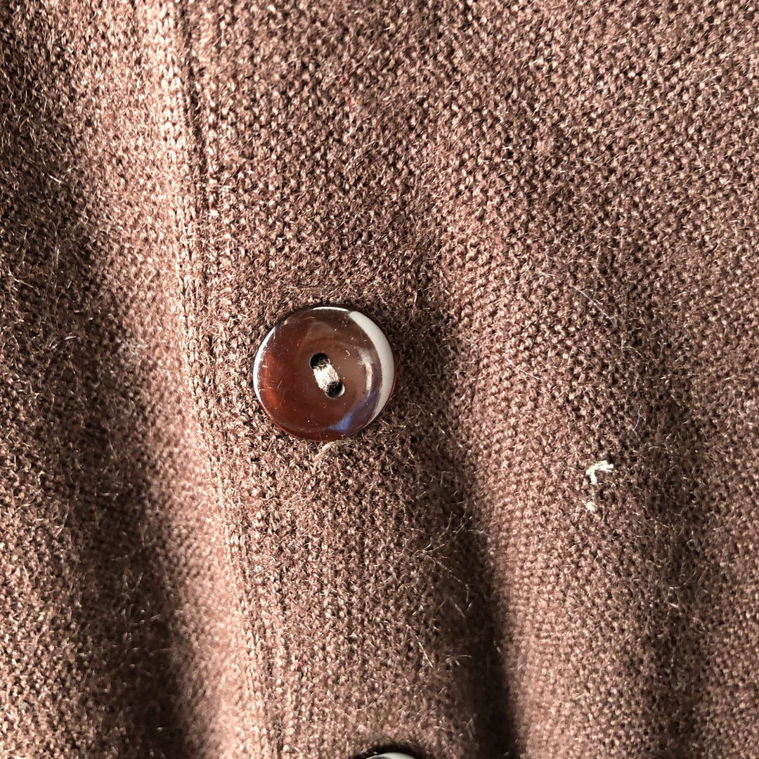 Vintage 70s-80'S JCPenney acrylic knit cardigan, men's size XL Oron Acrylic brown type Vintage Second Hand