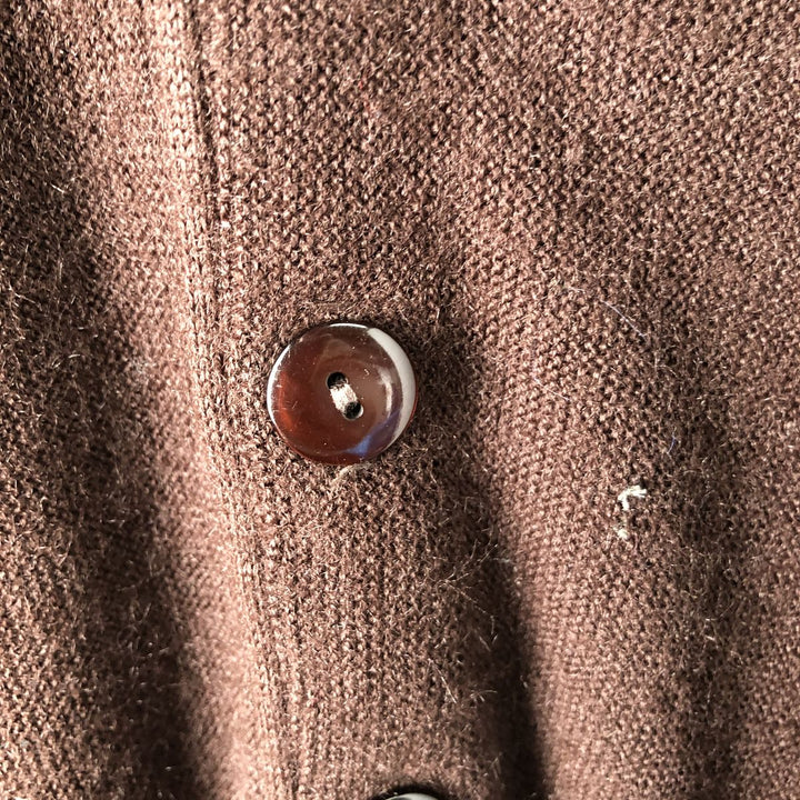 Vintage 70s-80'S JCPenney acrylic knit cardigan, men's size XL Oron Acrylic brown type Vintage Second Hand