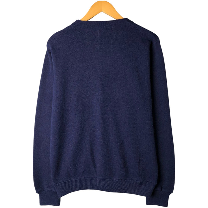 Vintage 1970'S Sears Kings Road acrylic knit cardigan, size L, men's Oron Acrylic navy blue type Vintage Second Hand