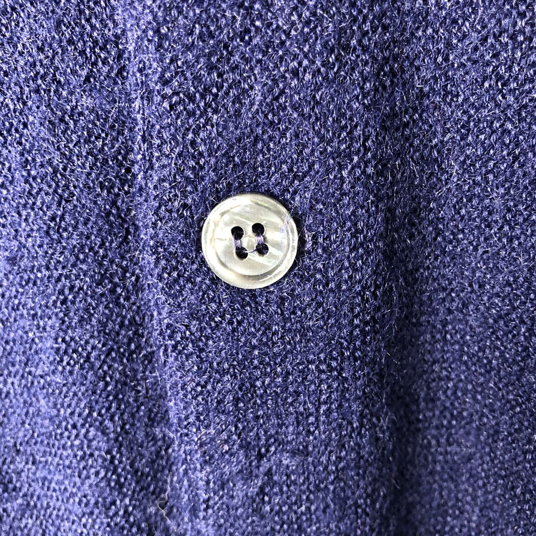 Vintage 1970'S Lacoste IZOD acrylic knit cardigan, men's size small Oron Acrylic navy blue type Vintage Second Hand