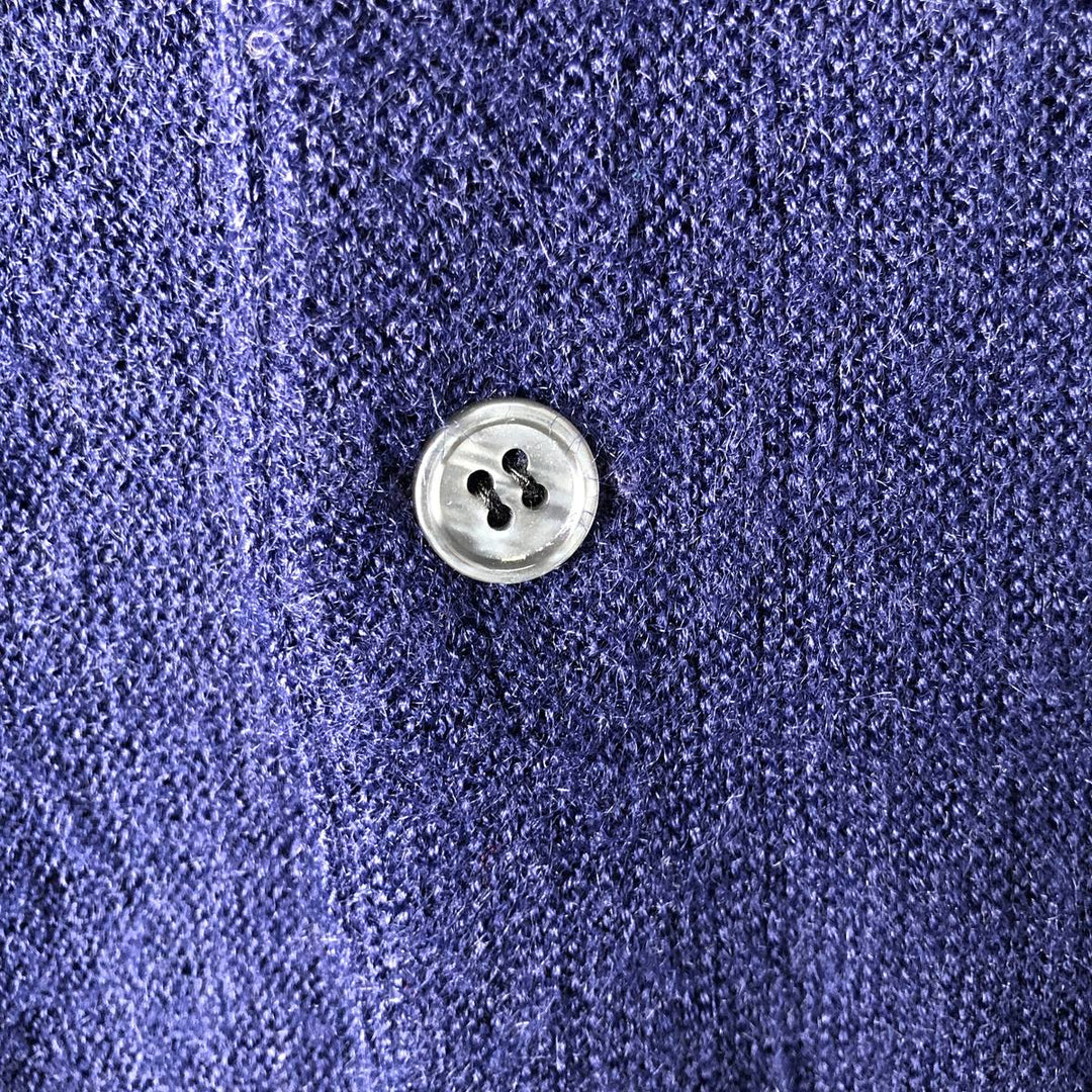 Vintage 1970'S Lacoste IZOD acrylic knit cardigan, men's size small Oron Acrylic navy blue type Vintage Second Hand