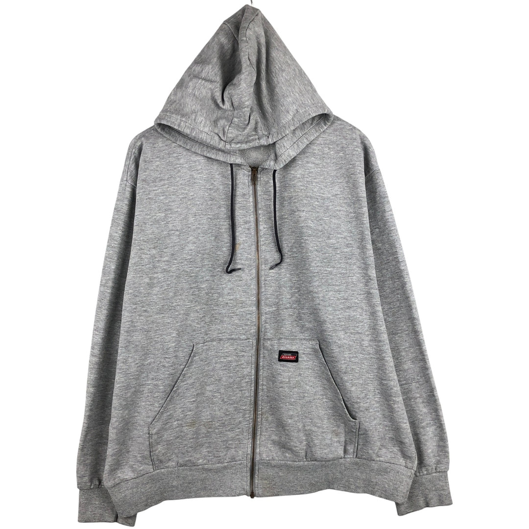 Dickies Sweat Full Zip Hoodie Men's XL cotton gray type Vintage Second Hand