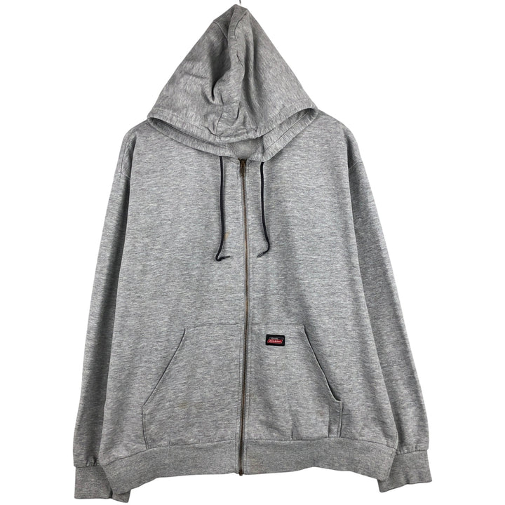 Dickies Sweat Full Zip Hoodie Men's XL cotton gray type Vintage Second Hand