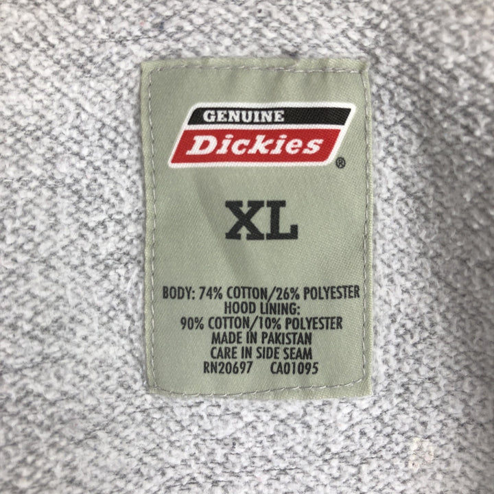 Dickies Sweat Full Zip Hoodie Men's XL cotton gray type Vintage Second Hand