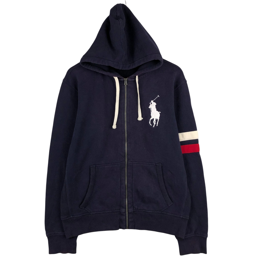 Ralph Lauren POLO by Ralph Lauren Sweat Full Zip Hoodie Men's L size cotton navy blue type Vintage Second Hand