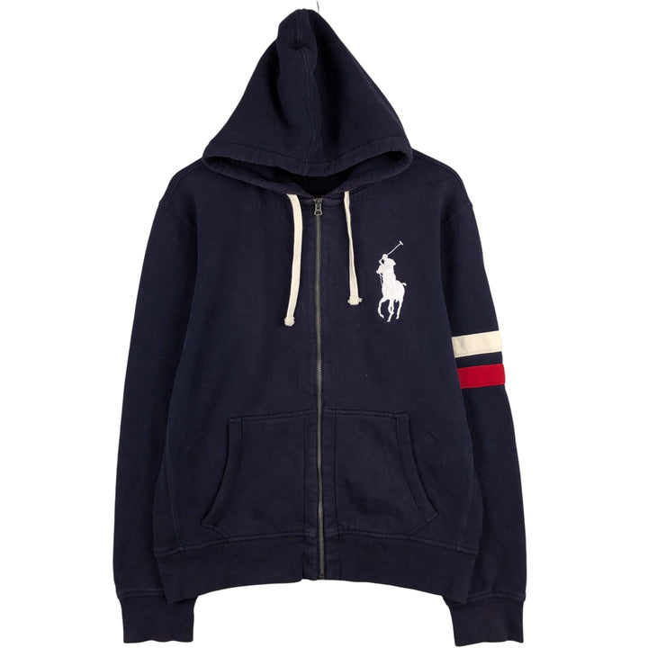 Ralph Lauren POLO by Ralph Lauren Sweat Full Zip Hoodie Men's L size cotton navy blue type Vintage Second Hand