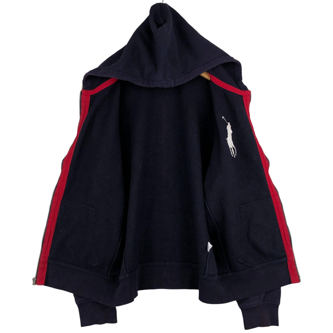 Ralph Lauren POLO by Ralph Lauren Sweat Full Zip Hoodie Men's L size cotton navy blue type Vintage Second Hand