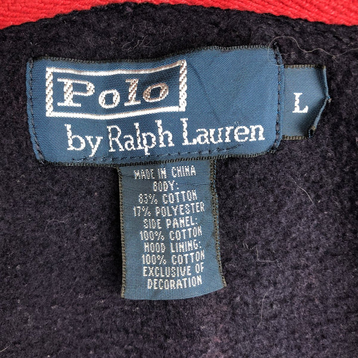 Ralph Lauren POLO by Ralph Lauren Sweat Full Zip Hoodie Men's L size cotton navy blue type Vintage Second Hand