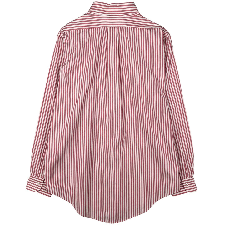 Vintage 80s-90'S Brooks Brothers MAKERS long-sleeved striped shirt, Made in USA, Men's Size L cotton red type Vintage Second Hand