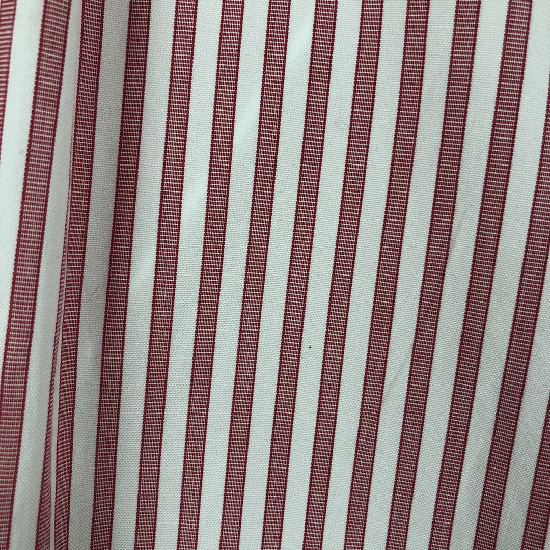 Vintage 80s-90'S Brooks Brothers MAKERS long-sleeved striped shirt, Made in USA, Men's Size L cotton red type Vintage Second Hand