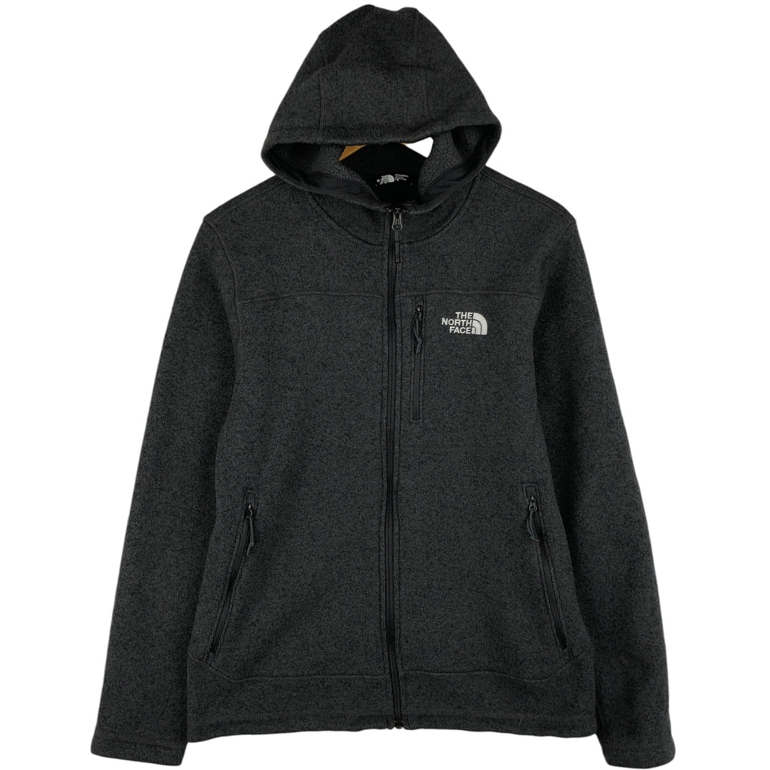 The North Face Fleece Full Zip Hoodie, Men's Size M polyester gray type Vintage Second Hand