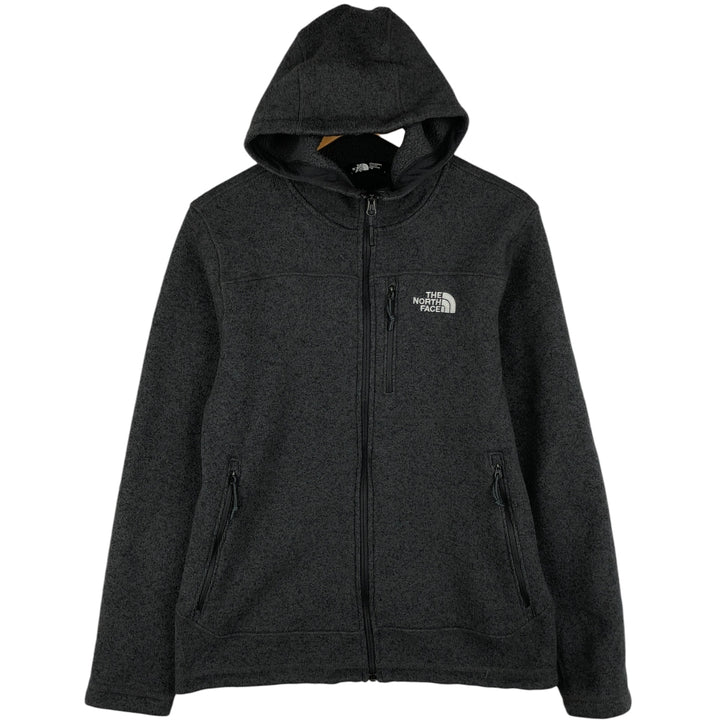 The North Face Fleece Full Zip Hoodie, Men's Size M polyester gray type Vintage Second Hand