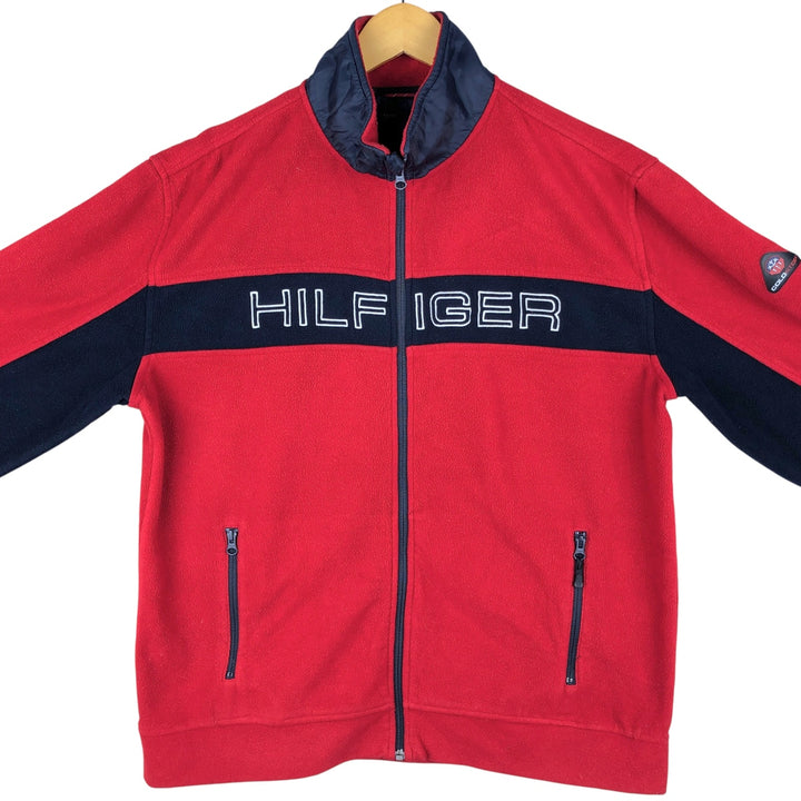 Tommy Hilfiger Cold Stop Fleece Jacket, Men's XL polyester red type Vintage Second Hand