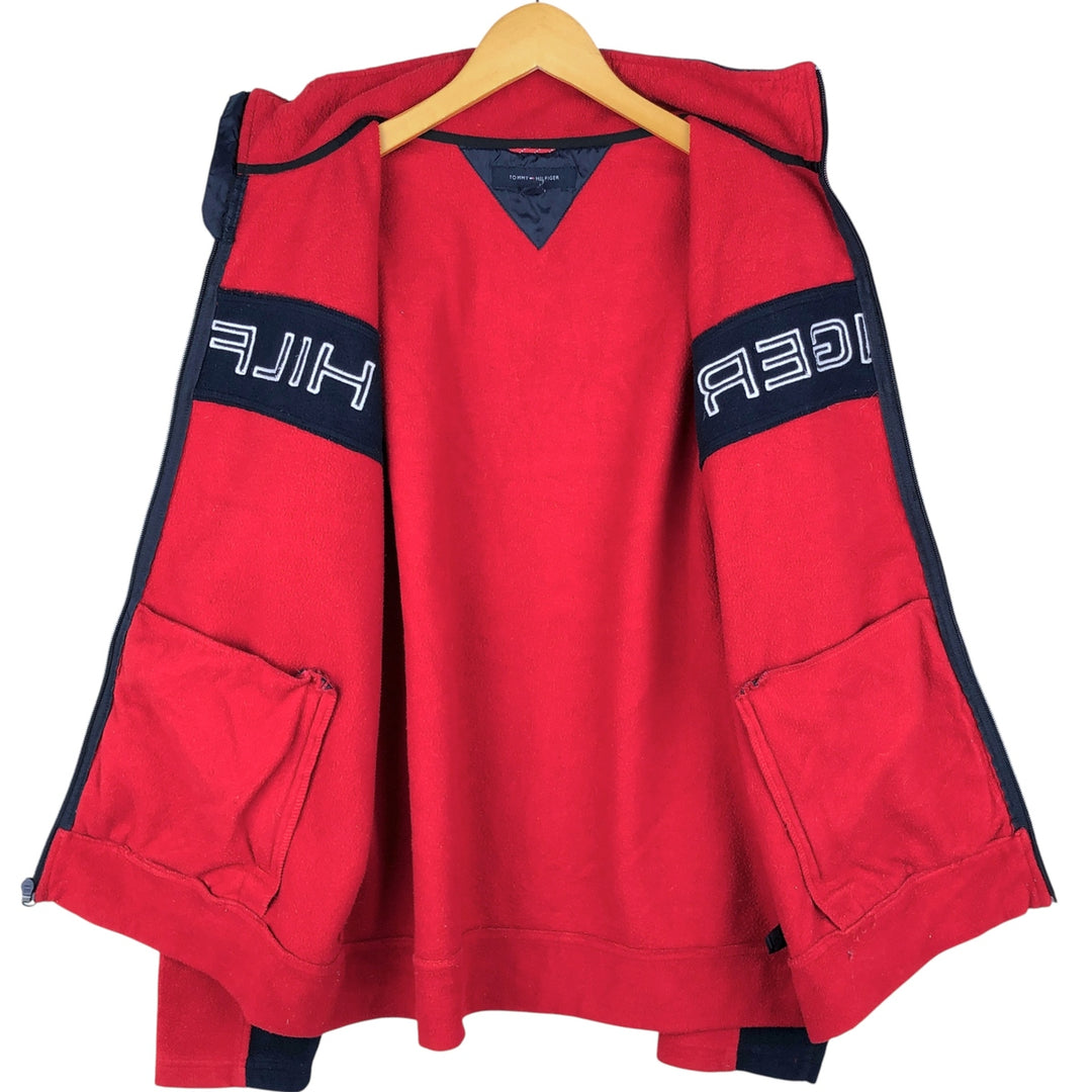 Tommy Hilfiger Cold Stop Fleece Jacket, Men's XL polyester red type Vintage Second Hand