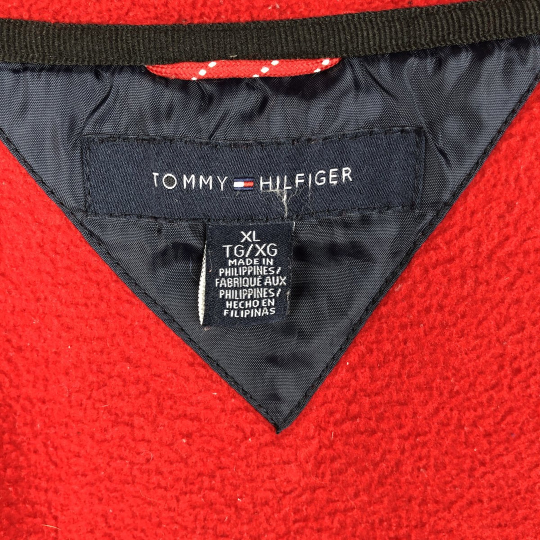 Tommy Hilfiger Cold Stop Fleece Jacket, Men's XL polyester red type Vintage Second Hand