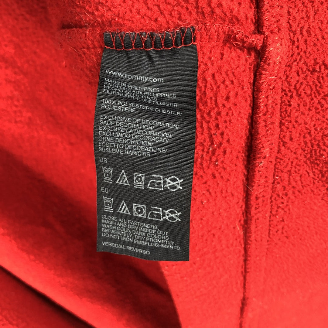 Tommy Hilfiger Cold Stop Fleece Jacket, Men's XL polyester red type Vintage Second Hand