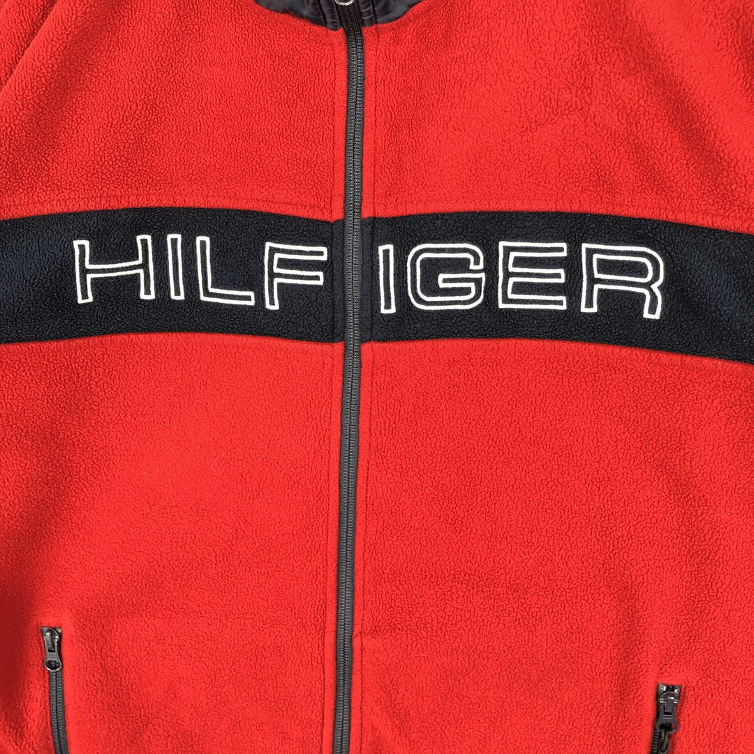 Tommy Hilfiger Cold Stop Fleece Jacket, Men's XL polyester red type Vintage Second Hand