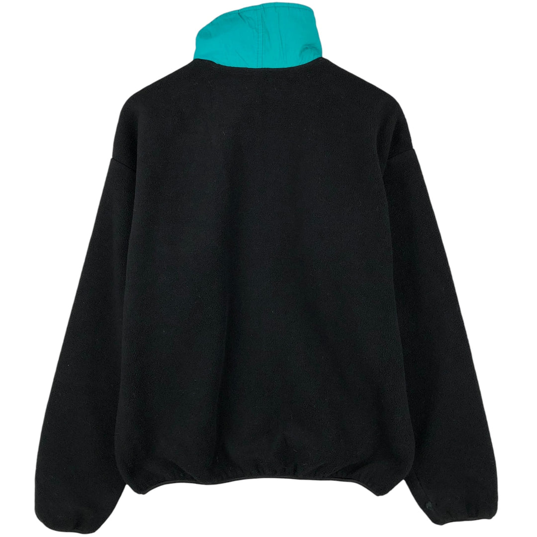 90'S Columbia White Tag Fleece Jacket, Made in USA, Men's Size L, Vintage polyester black type Vintage Second Hand
