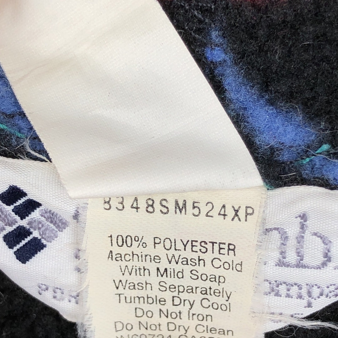 90'S Columbia White Tag Fleece Jacket, Made in USA, Men's Size L, Vintage polyester black type Vintage Second Hand