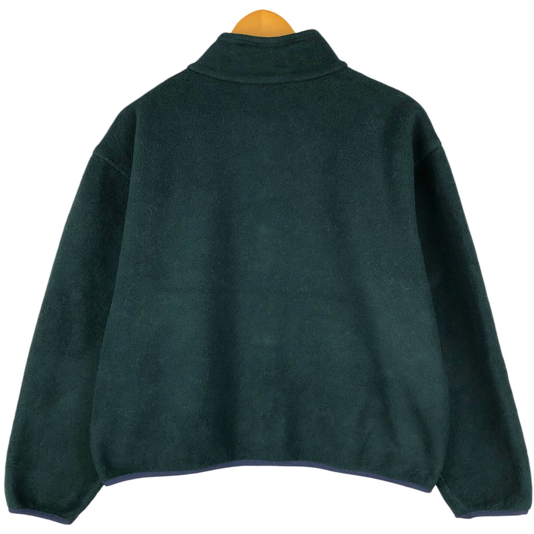 90'S LLBean Vintage Fleece Jacket, Made in USA, Men's Size L polyester Green type dark green Vintage Second Hand