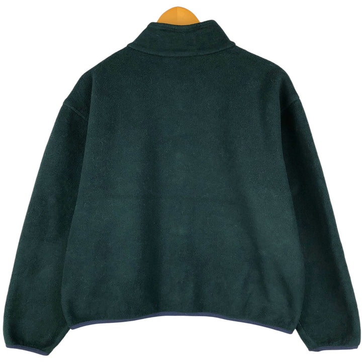 90'S LLBean Vintage Fleece Jacket, Made in USA, Men's Size L polyester Green type dark green Vintage Second Hand