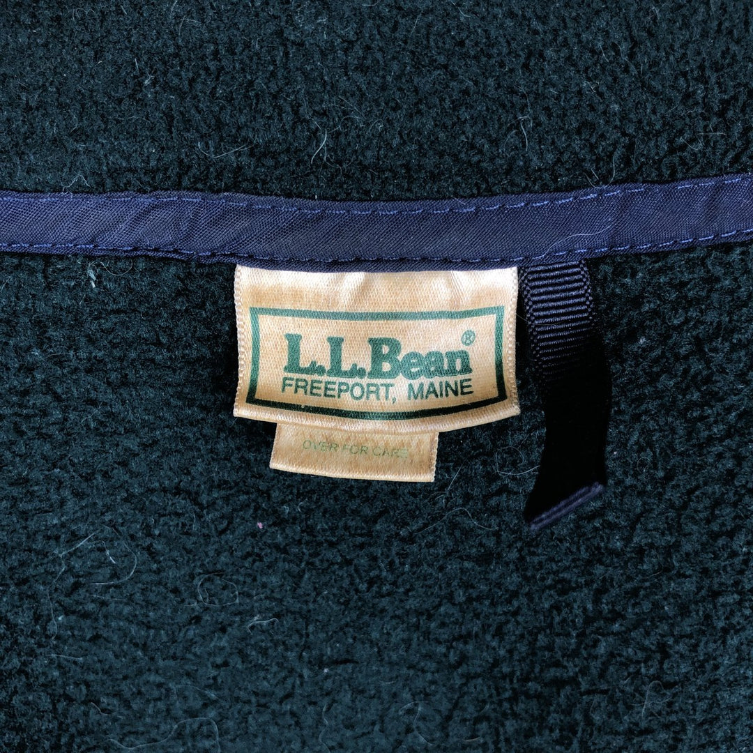 90'S LLBean Vintage Fleece Jacket, Made in USA, Men's Size L polyester Green type dark green Vintage Second Hand