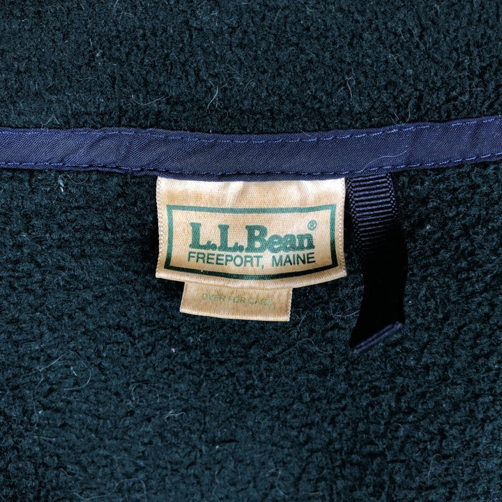 90'S LLBean Vintage Fleece Jacket, Made in USA, Men's Size L polyester Green type dark green Vintage Second Hand
