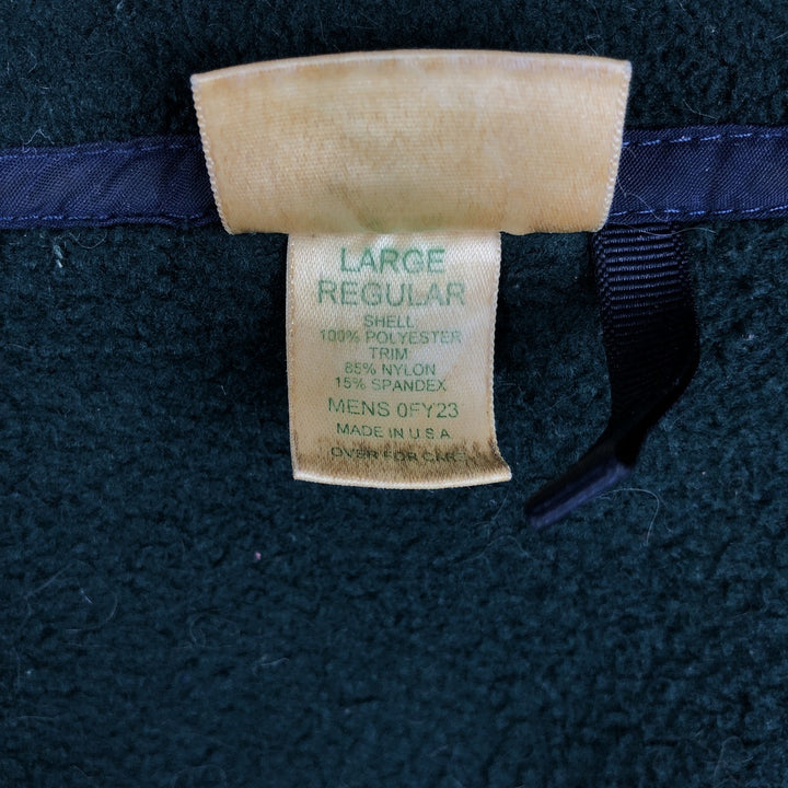 90'S LLBean Vintage Fleece Jacket, Made in USA, Men's Size L polyester Green type dark green Vintage Second Hand