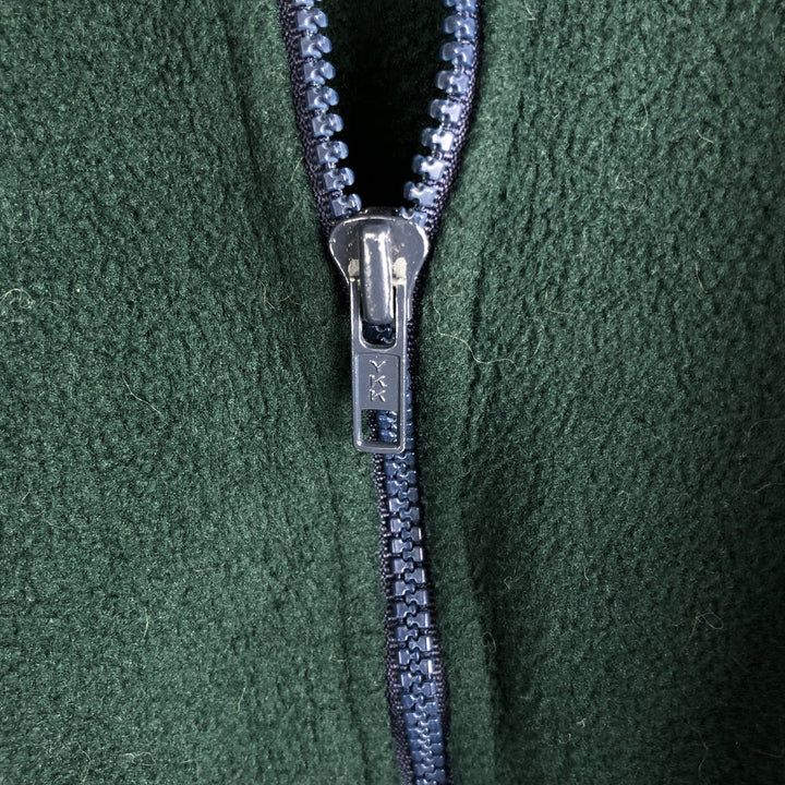 90'S LLBean Vintage Fleece Jacket, Made in USA, Men's Size L polyester Green type dark green Vintage Second Hand