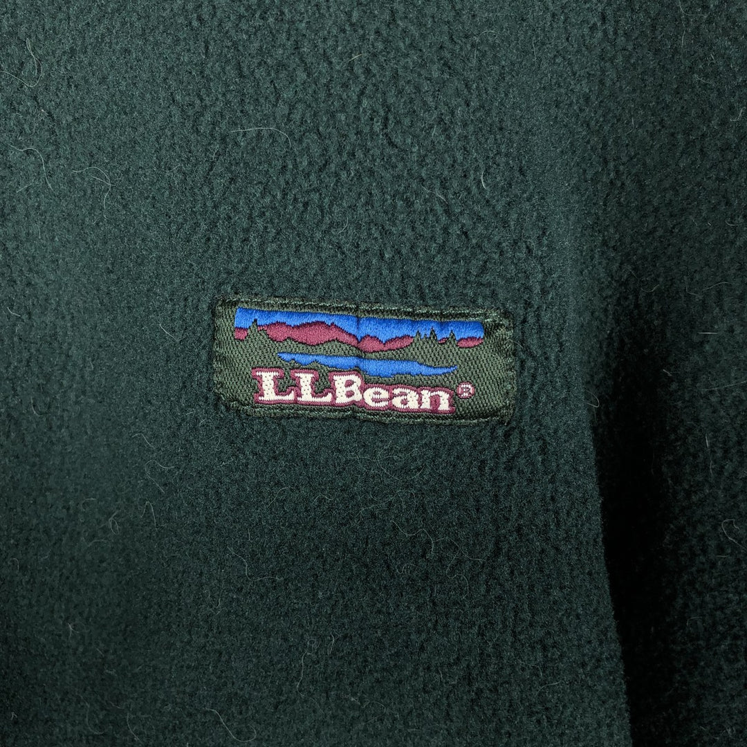 90'S LLBean Vintage Fleece Jacket, Made in USA, Men's Size L polyester Green type dark green Vintage Second Hand