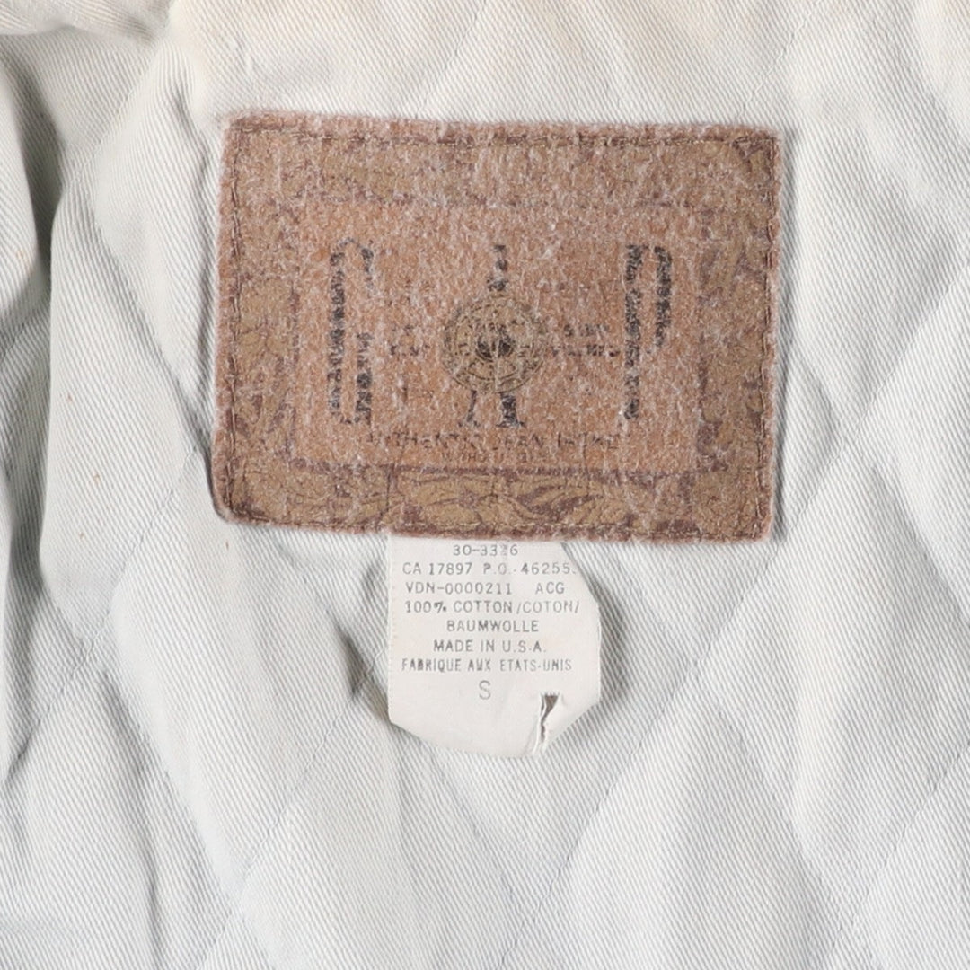 GAP Padded Denim Jacket, Made in USA, Men's Size Small cotton blue type Vintage Second Hand