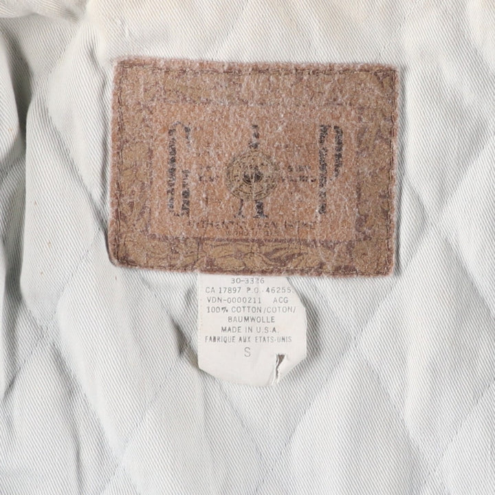 GAP Padded Denim Jacket, Made in USA, Men's Size Small cotton blue type Vintage Second Hand