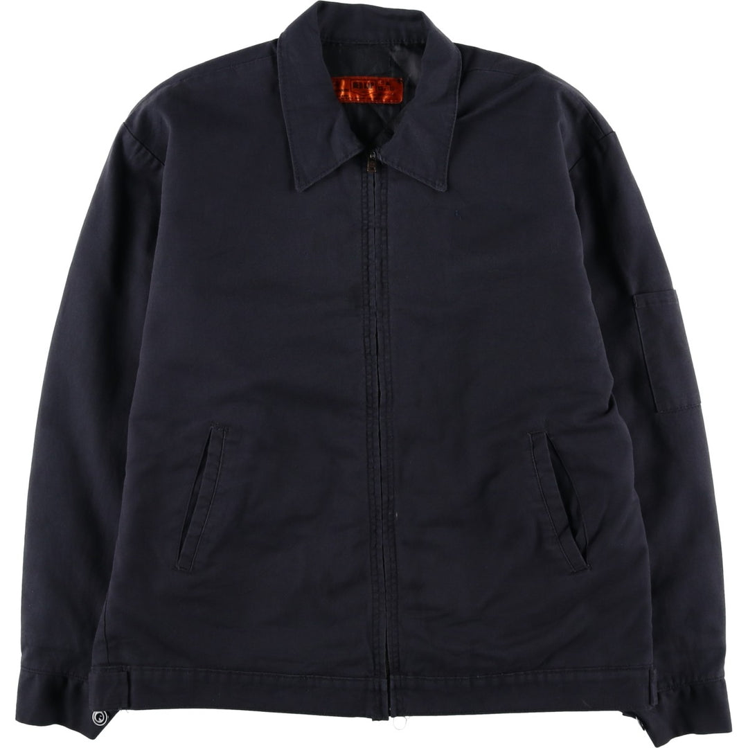 90'S Red Kap padded work jacket, men's size L, vintage polyester black type Vintage Second Hand