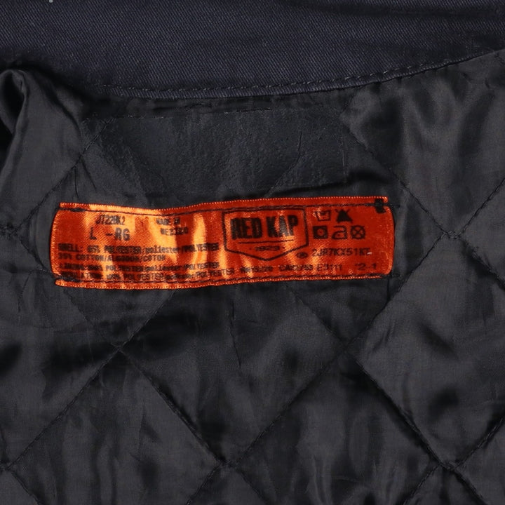 90'S Red Kap padded work jacket, men's size L, vintage polyester black type Vintage Second Hand