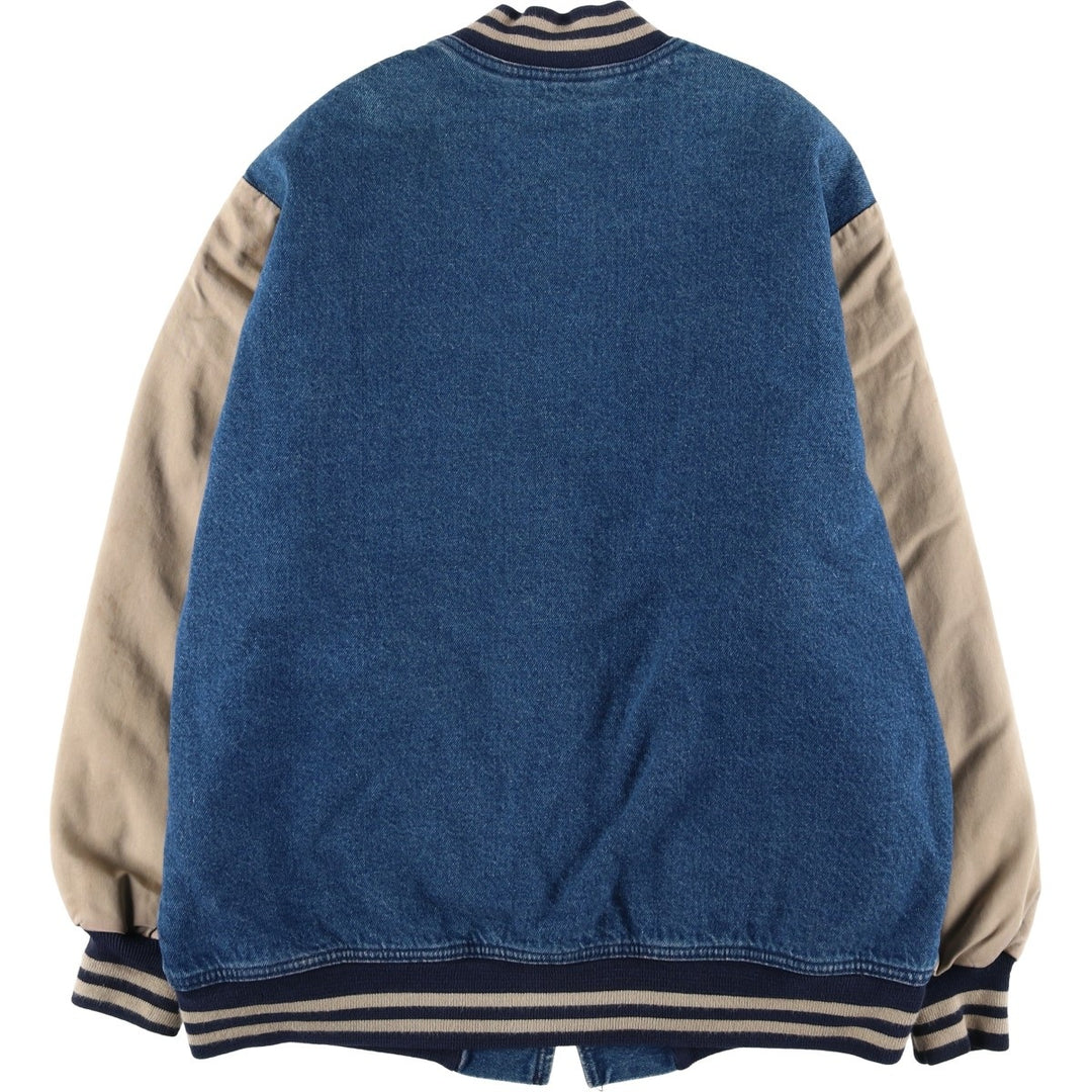 Dickies Padded Denim Varsity Jacket, Men's XL cotton blue type Vintage Second Hand