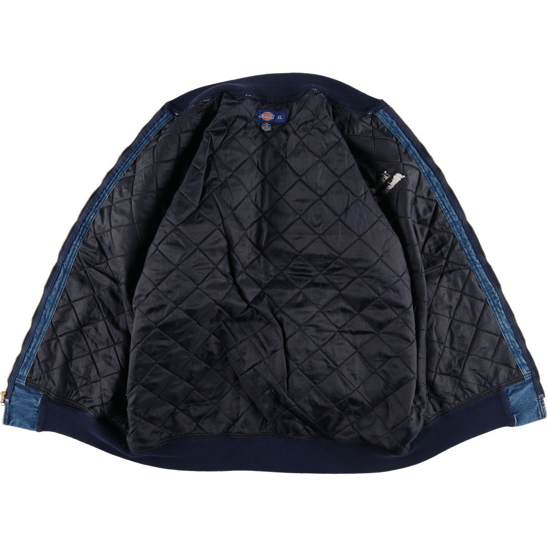 Dickies Padded Denim Varsity Jacket, Men's XL cotton blue type Vintage Second Hand