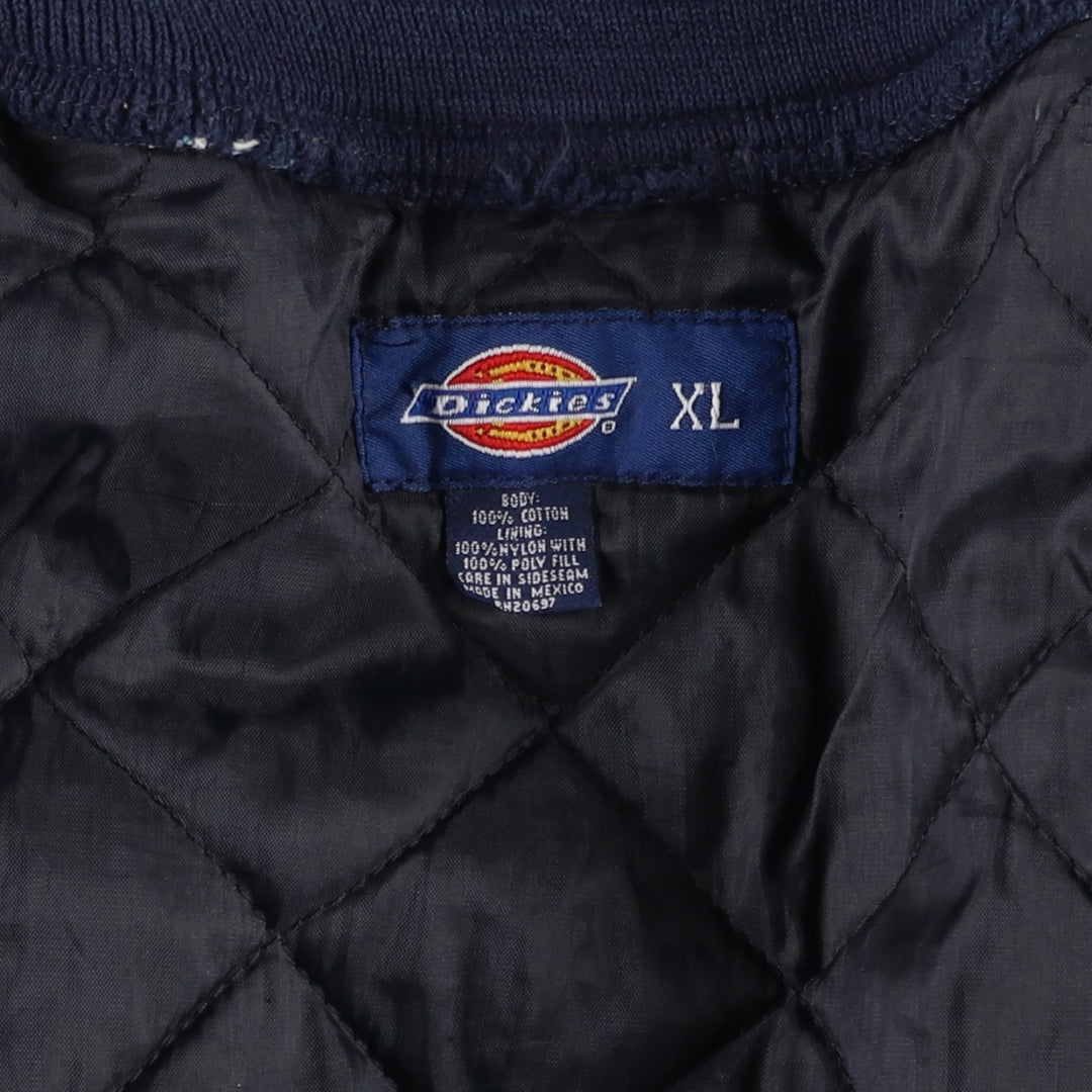 Dickies Padded Denim Varsity Jacket, Men's XL cotton blue type Vintage Second Hand