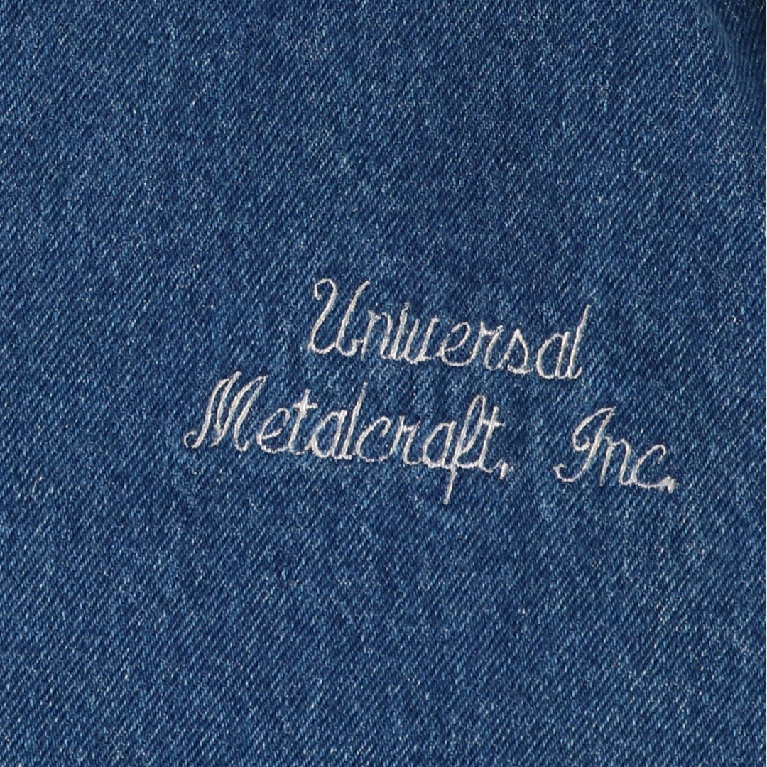 Dickies Padded Denim Varsity Jacket, Men's XL cotton blue type Vintage Second Hand