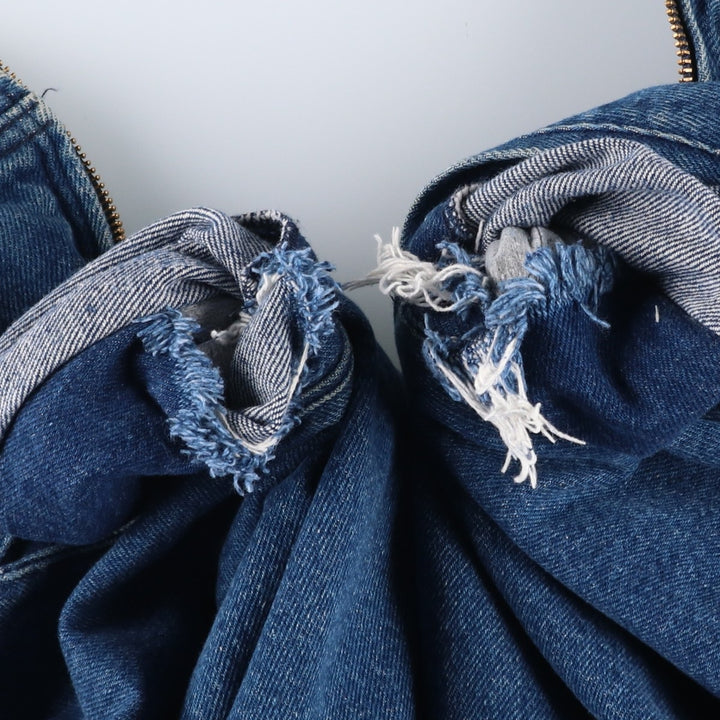 Dickies Padded Denim Varsity Jacket, Men's XL cotton blue type Vintage Second Hand