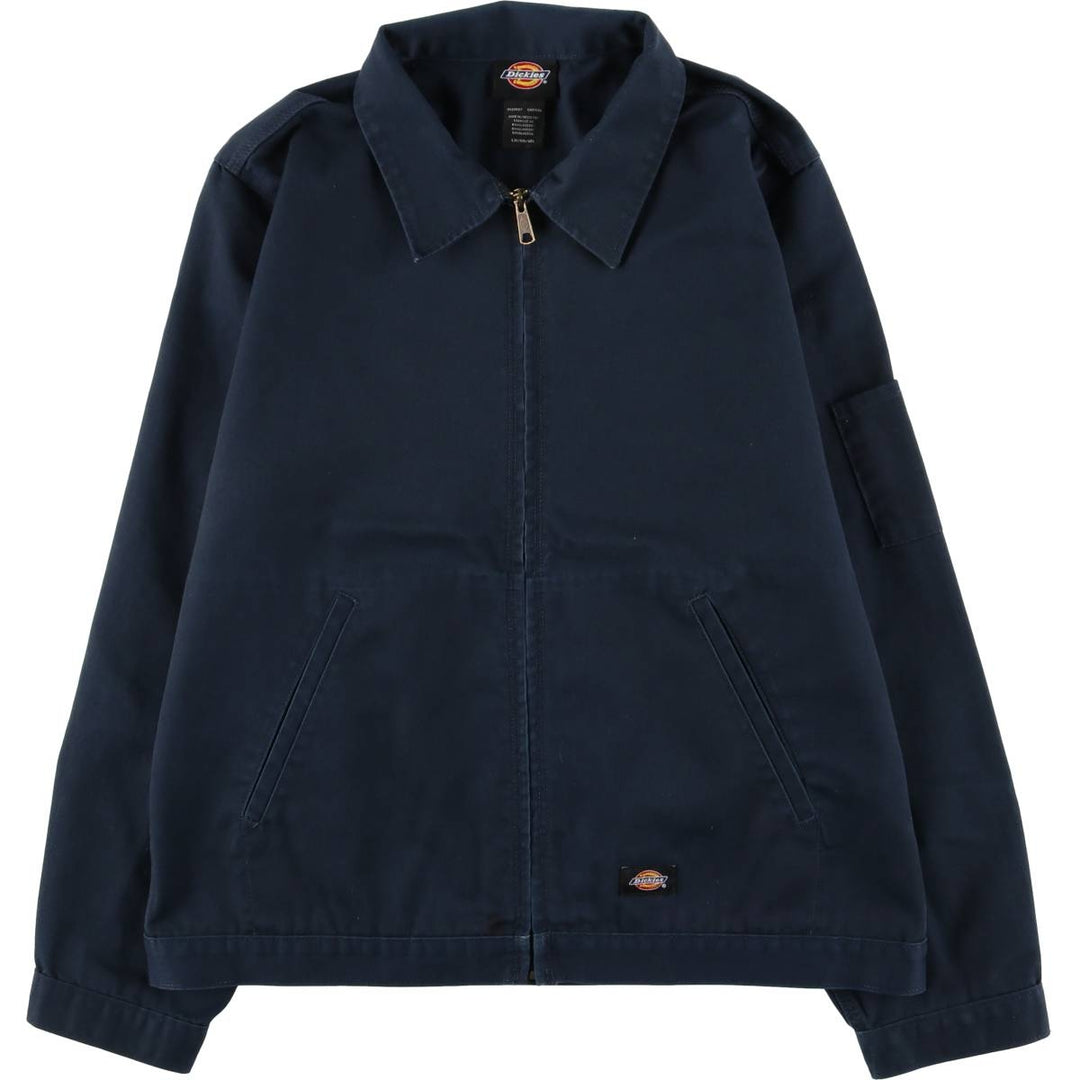Dickies Work Jacket Men's Size L polyester navy blue type Vintage Second Hand