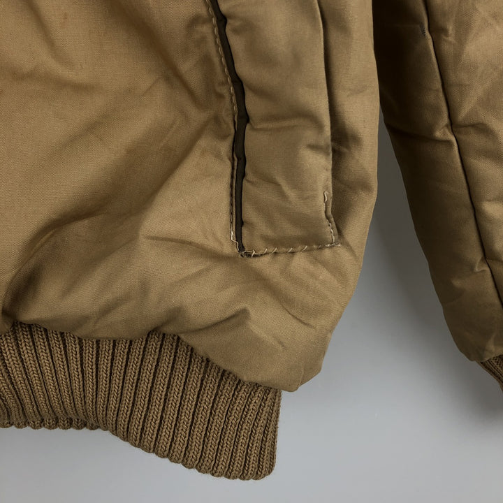 Vintage 80s-90'S C and A padded puffer jacket, made in Italy, size XS, men's polyester Beige type Vintage Second Hand