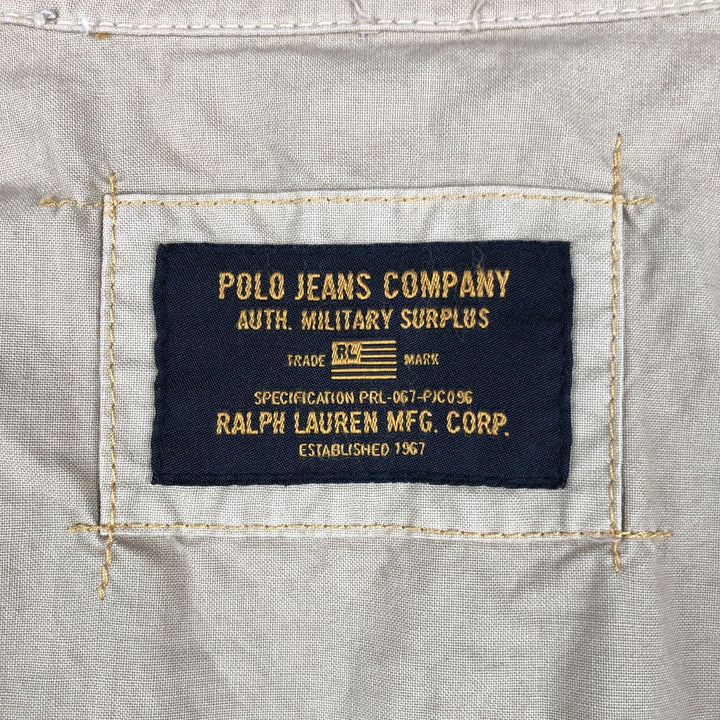2000'S Ralph Lauren Polo Jeans Company stenciled cotton jacket, men's size M cotton Beige type Vintage Second Hand
